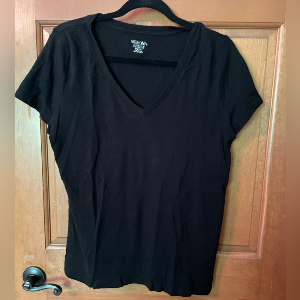 Black Cotton Short Sleeve Light Weight T-shirt